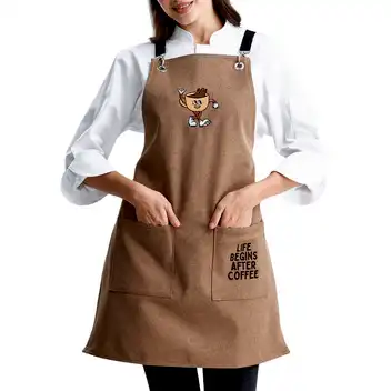 Hazır Nakışlı Önlükler - Life Begins After Coffee Sele