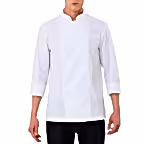 Beyaz Gabardin Erkek Şef Ceketi