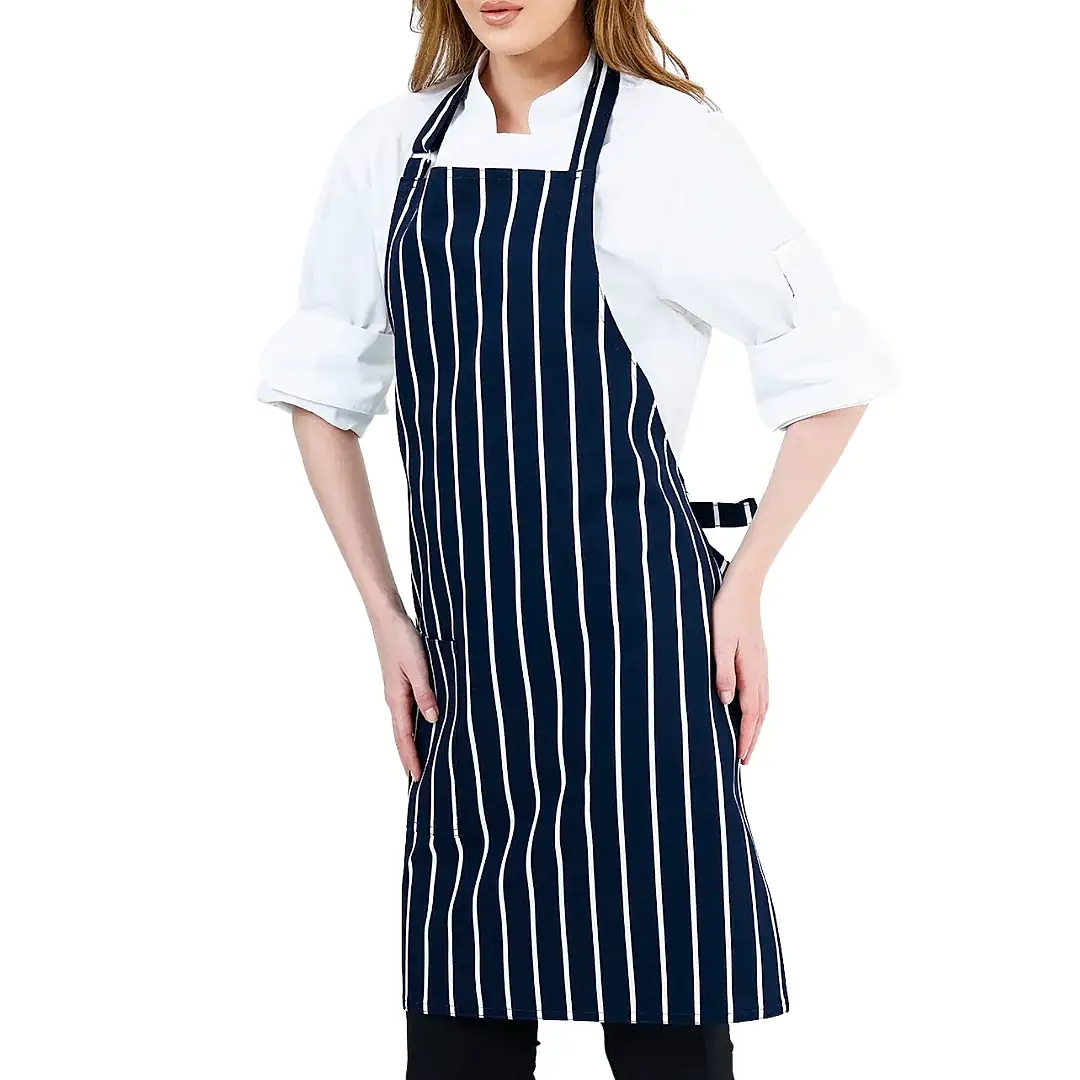 Alpaka Önlük - Lacivert Beyaz Çizgili (10'lu Paket)