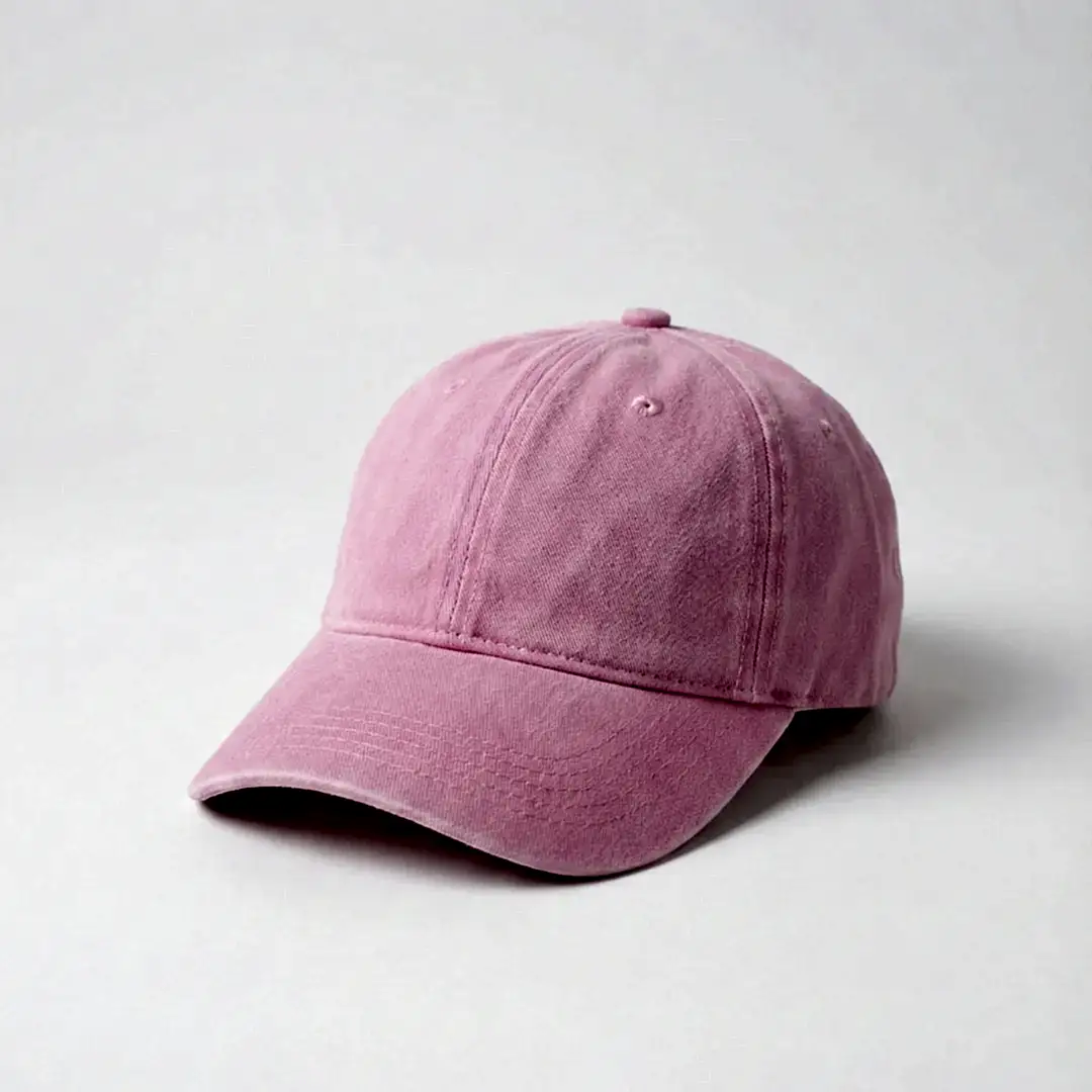 Açık Pembe Yıkamalı Gabardin Şapka