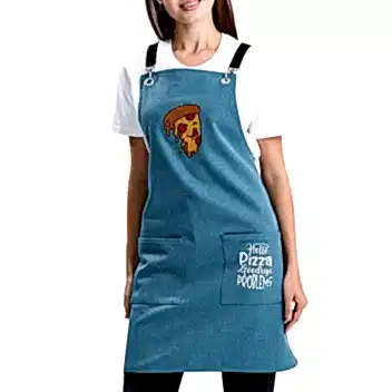 Hazır Nakışlı Önlükler - Pizza Mavi