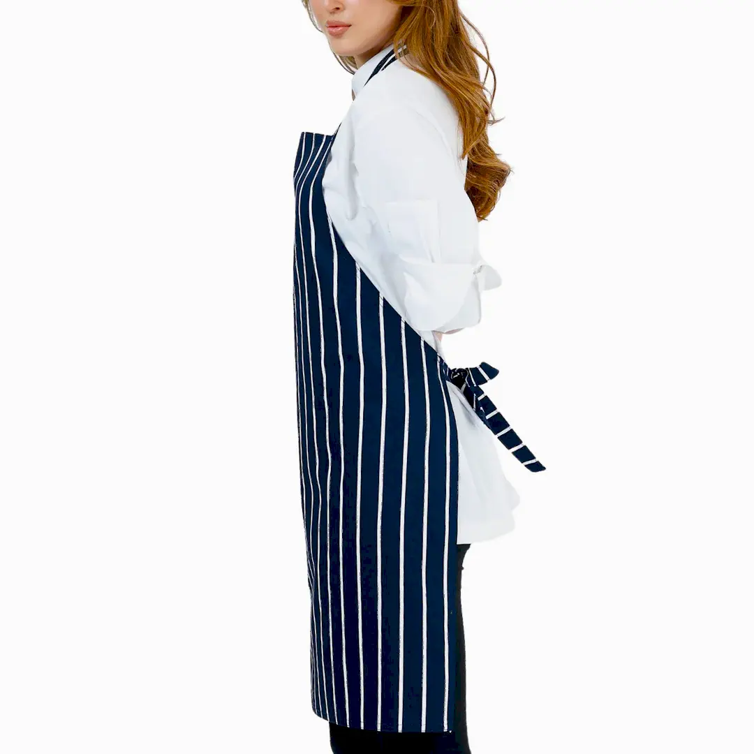 Alpaka Önlük - Lacivert Beyaz Çizgili (10'lu Paket)