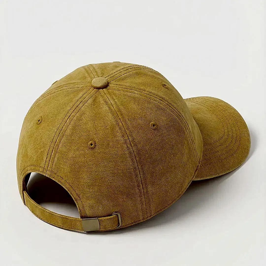 Sarı Yıkamalı Gabardin Şapka