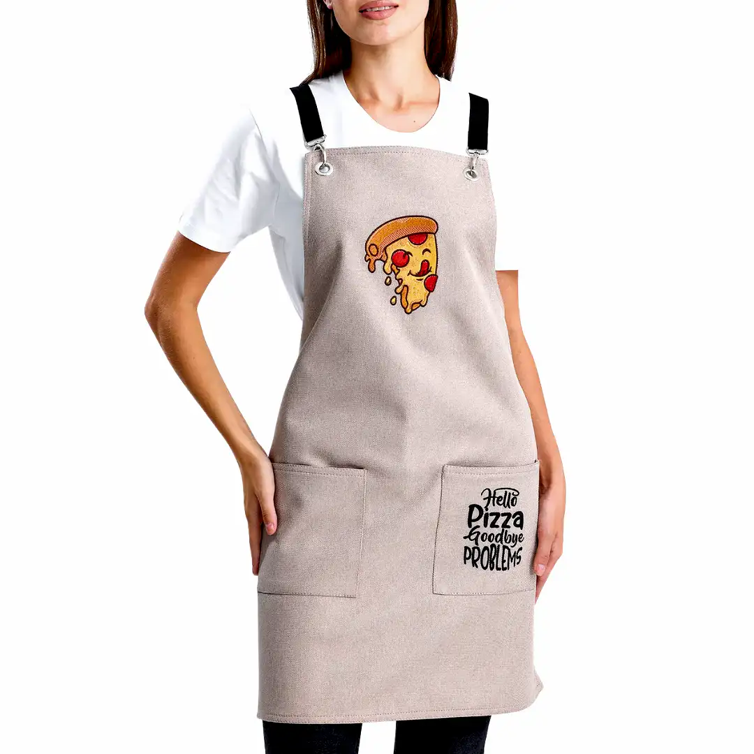Hazır Nakışlı Önlükler - Pizza Kum Beji