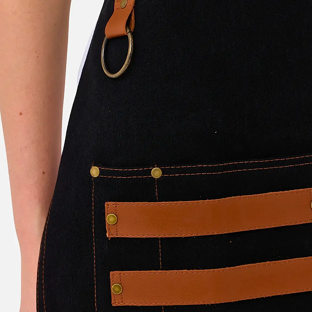 Madrid Önlük - Siyah Kot (Denim)