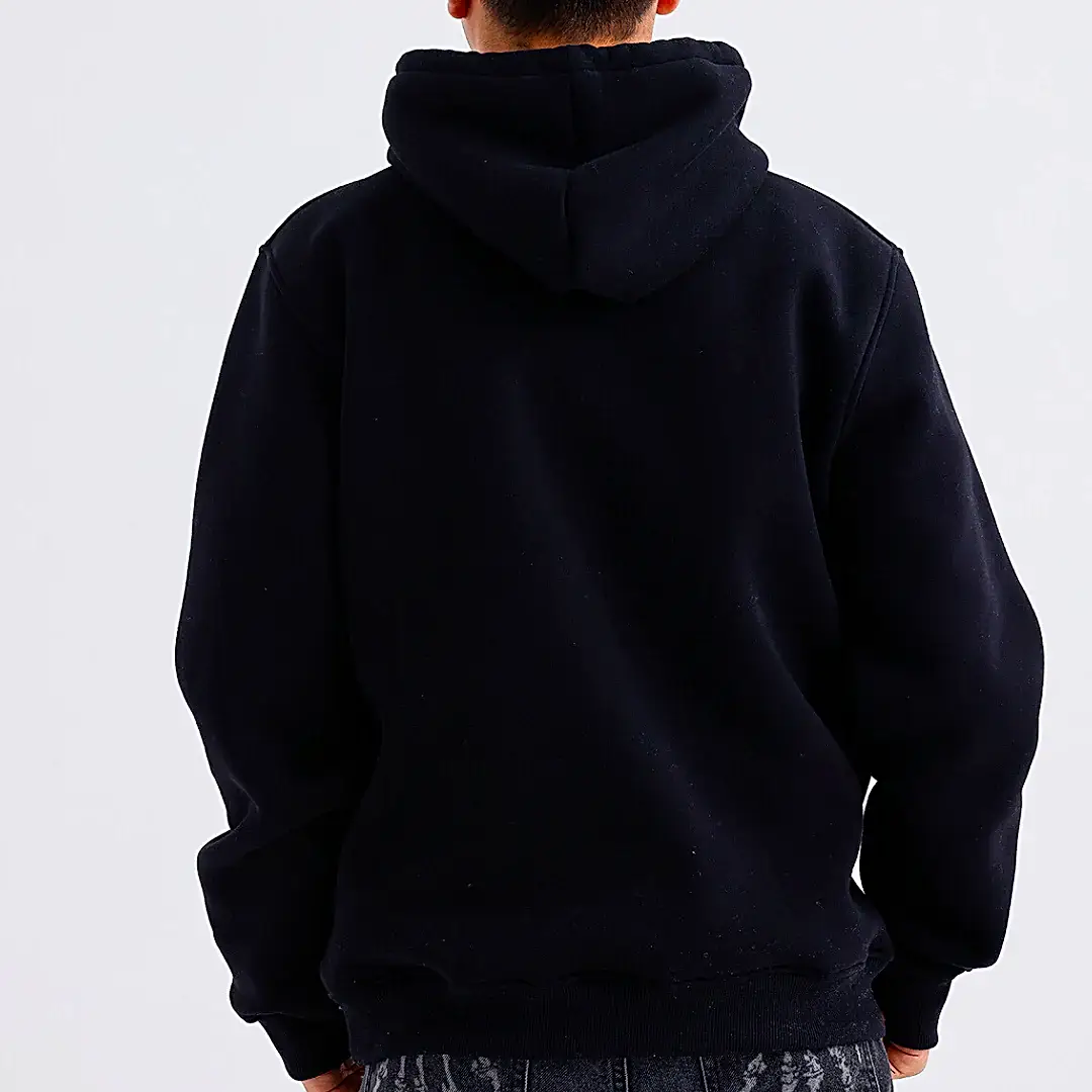 Siyah Kapüşonlu Sweatshirt
