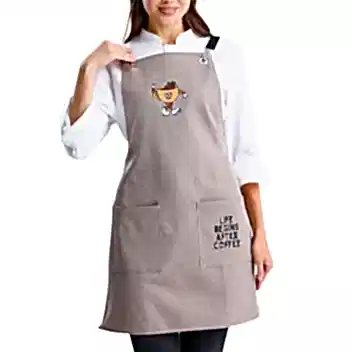 Hazır Nakışlı Önlükler - Life Begins After Coffee Taş