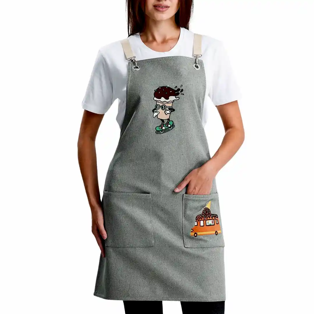 Hazır Nakışlı Önlükler - Dondurma Adaçayı Yeşili