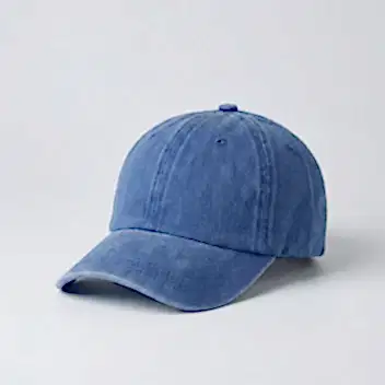 Mavi Yıkamalı Gabardin Şapka