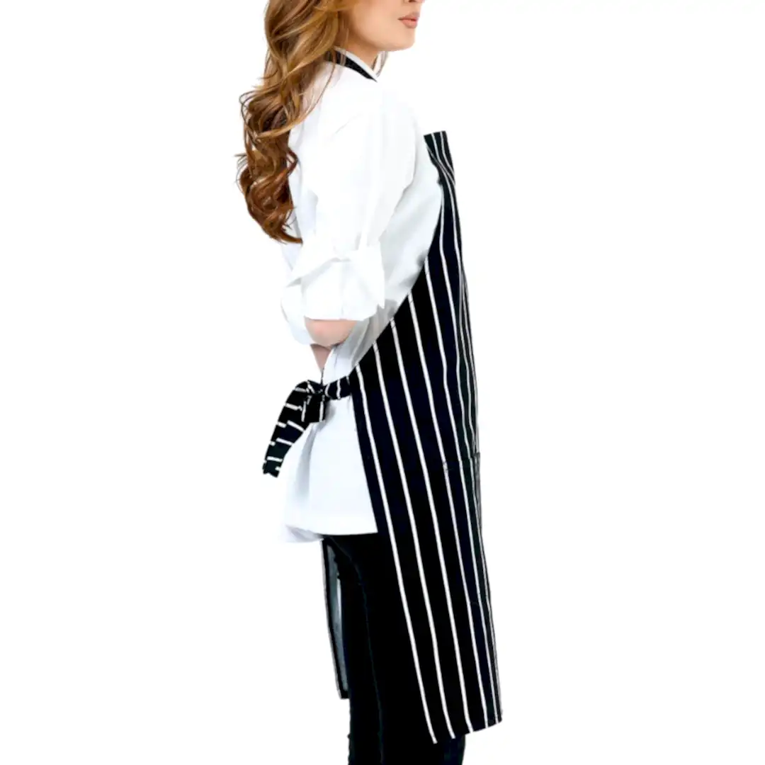 Alpaka Önlük - Siyah Beyaz Çizgili (10'lu Paket)