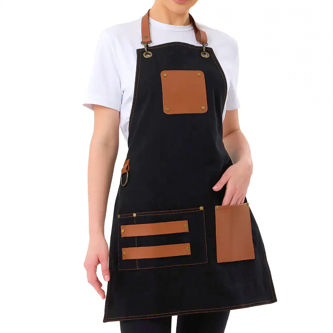 Madrid Önlük - Siyah Kot (Denim)