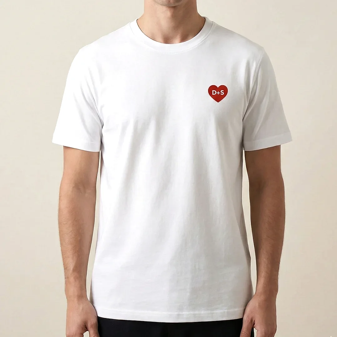 Kalp Baskılı T-shirt