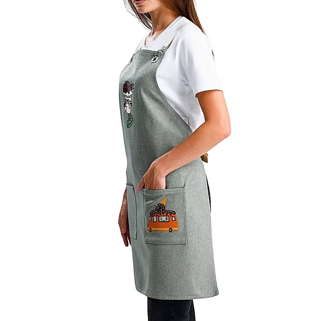 Hazır Nakışlı Önlükler - Dondurma Adaçayı Yeşili