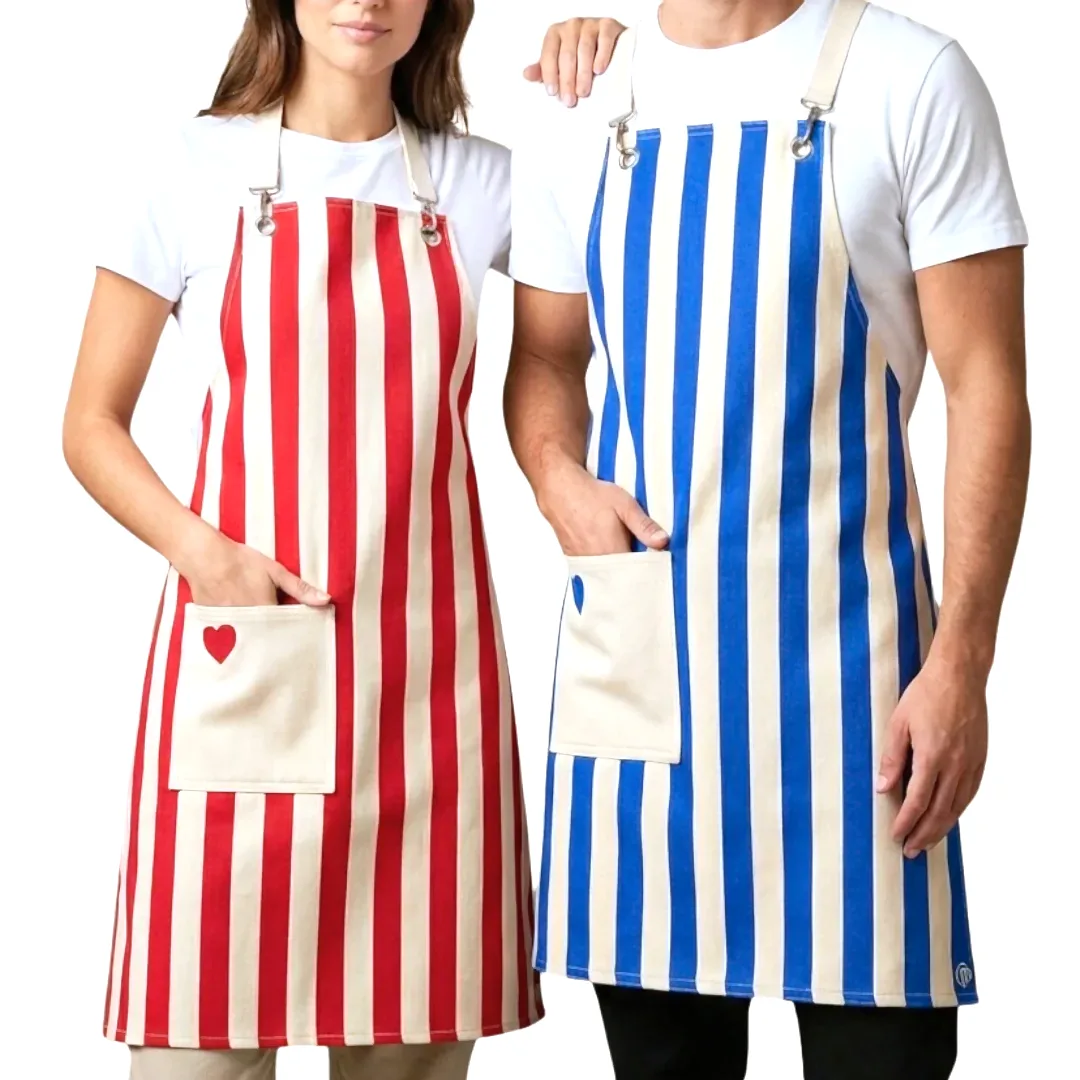 Love Stripe Çift Önlük Seti