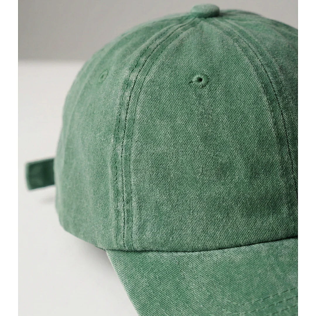 Yeşil Yıkamalı Gabardin Şapka