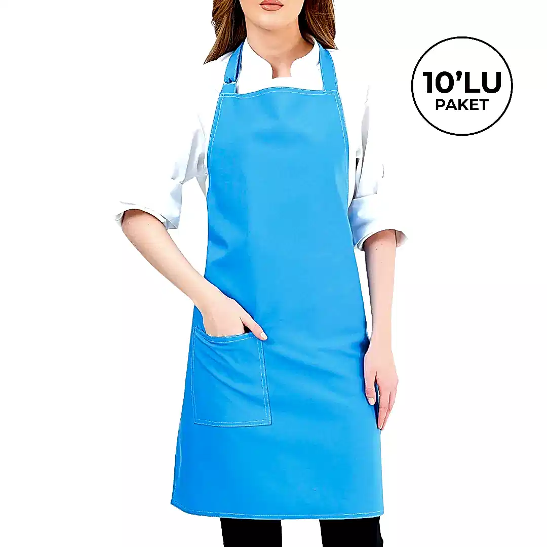 Alpaka Önlük - Mavi (10'lu Paket)