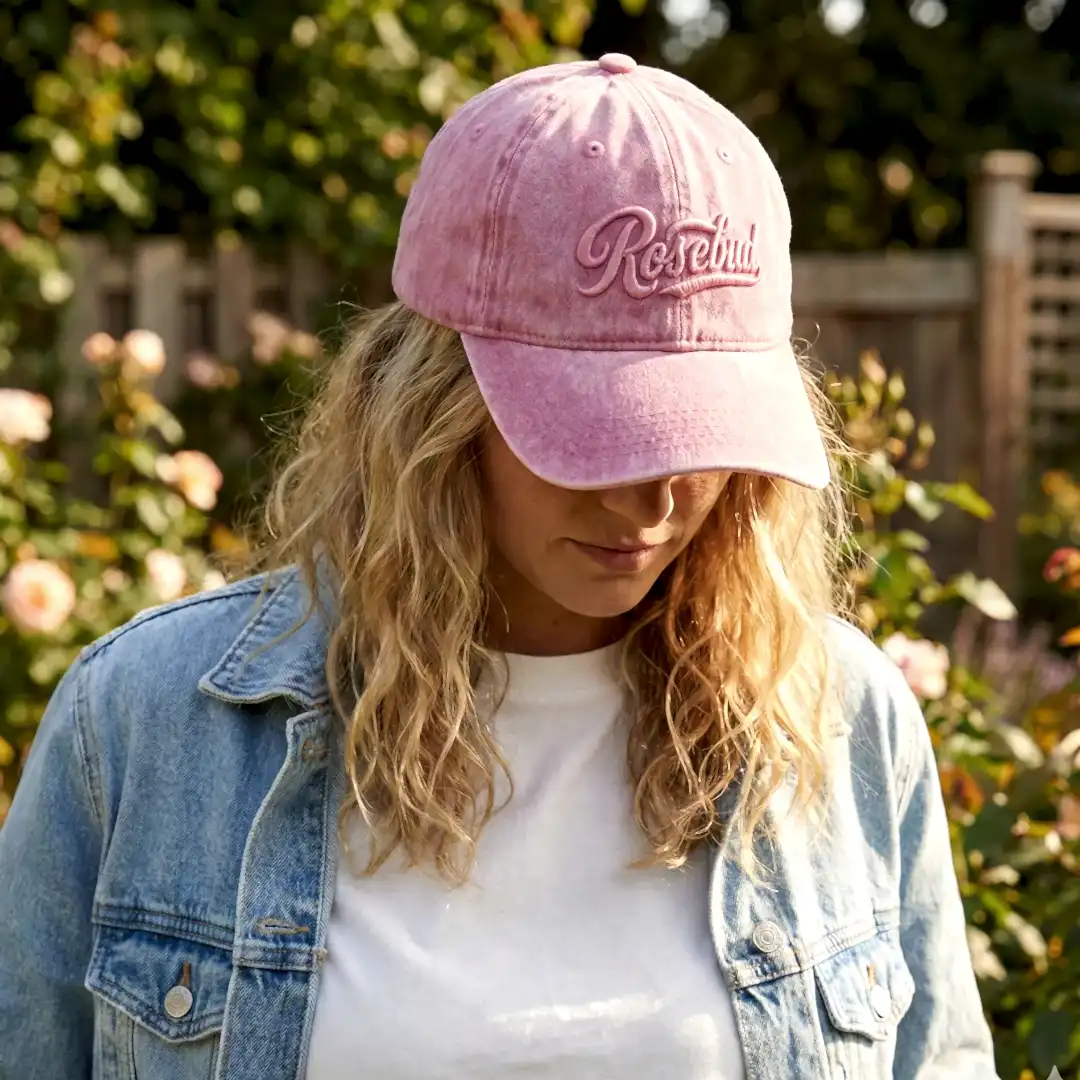 Açık Pembe Yıkamalı Gabardin Şapka