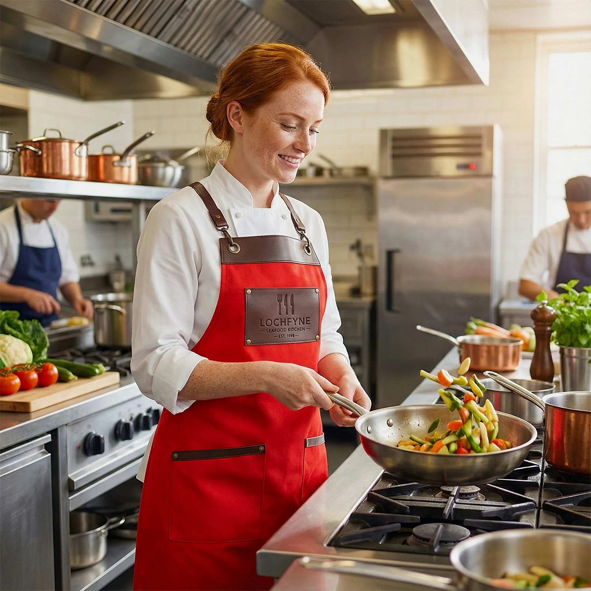 Amsterdam Önlük - Canlı Kırmızı