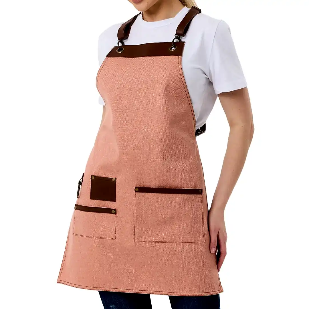 New York Önlük - Kırmızıbej